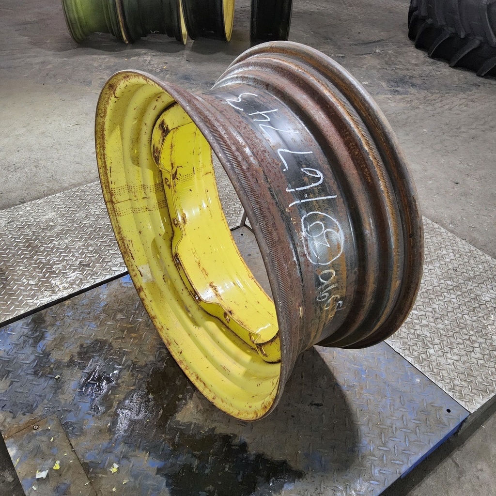 13"W x 30"D, John Deere Yellow 8-Hole Waffle Wheel (Groups of 2 Bolts)