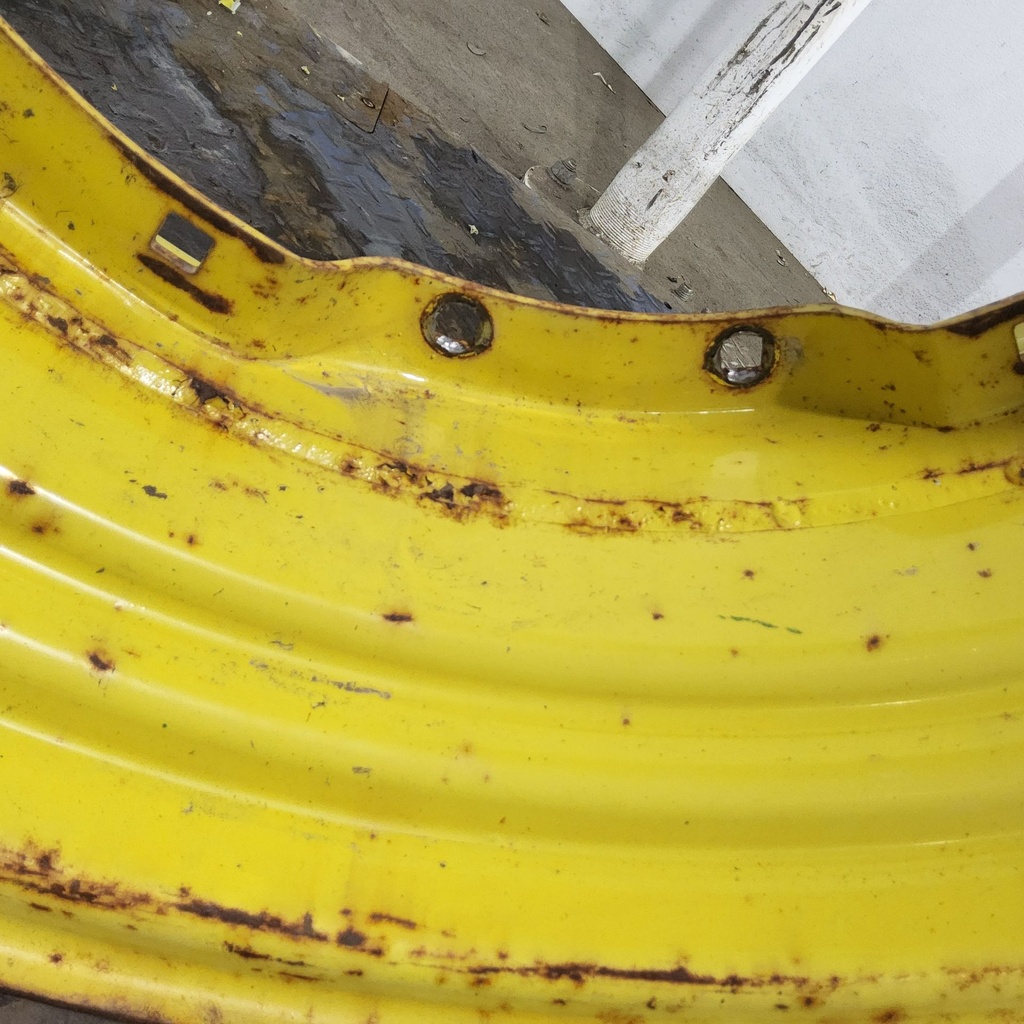 13"W x 30"D, John Deere Yellow 8-Hole Waffle Wheel (Groups of 2 Bolts)