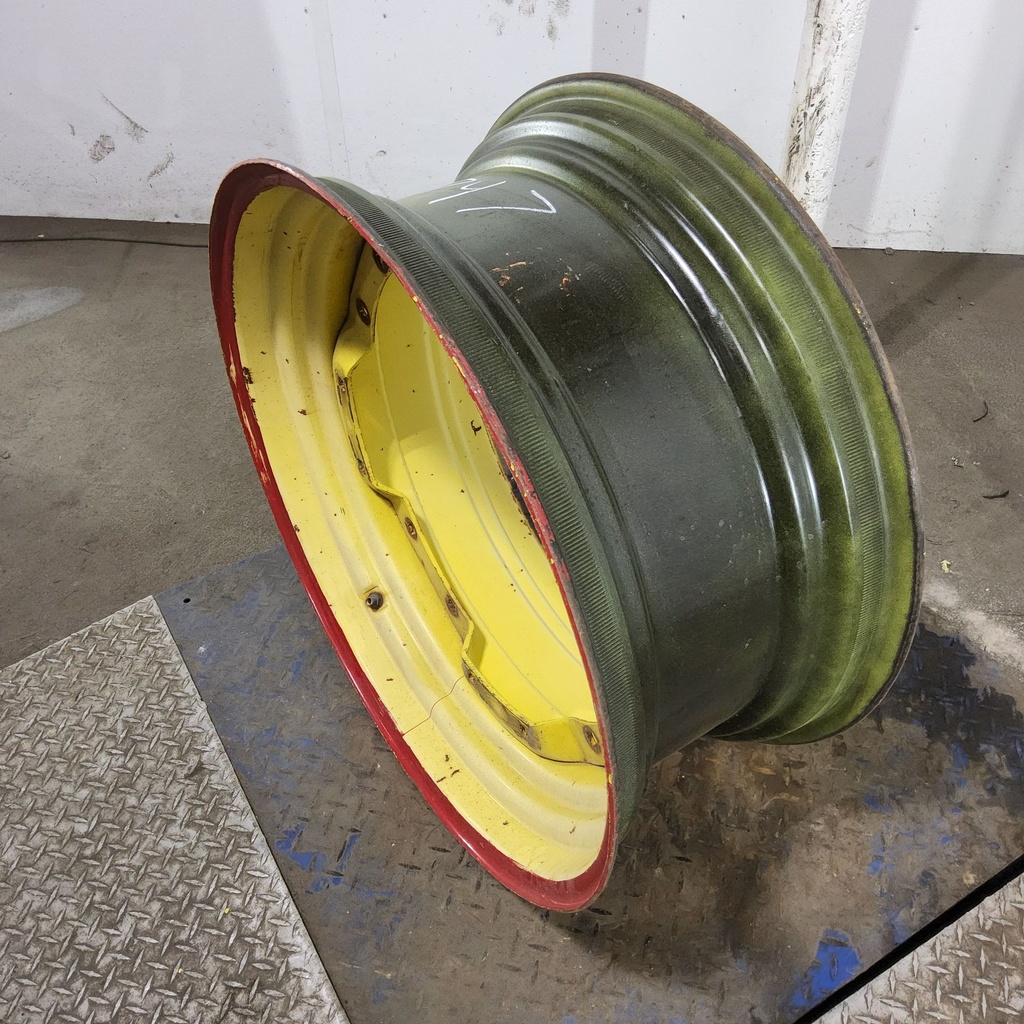 13"W x 30"D, John Deere Yellow 8-Hole Waffle Wheel (Groups of 2 Bolts)