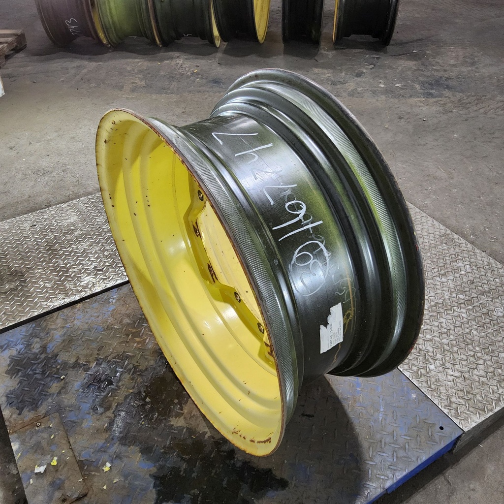 13"W x 30"D, John Deere Yellow 8-Hole Waffle Wheel (Groups of 2 Bolts)