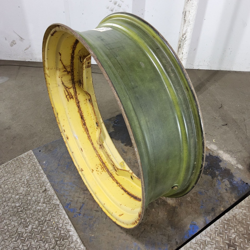 10"W x 34"D, John Deere Yellow 8-Hole Waffle Wheel (Groups of 2 Bolts)