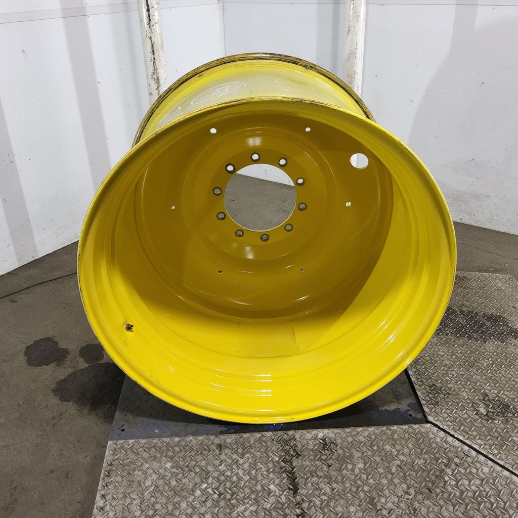 27"W x 38"D, John Deere Yellow 10-Hole Formed Plate , -11.62" Offset