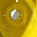 27"W x 38"D, John Deere Yellow 10-Hole Formed Plate , -11.62" Offset