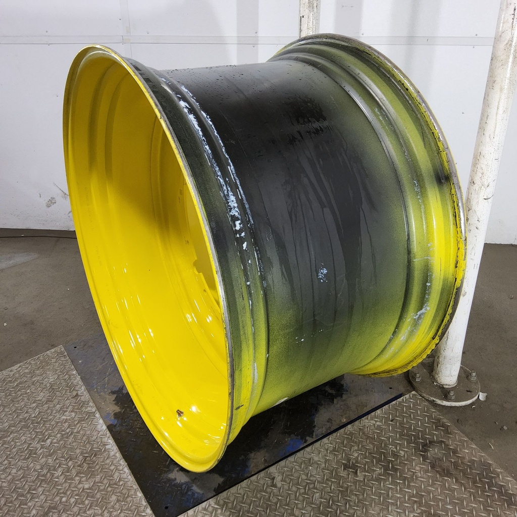 28"W x 46"D, John Deere Yellow 12-Hole Stub Disc , -0.38" Offset