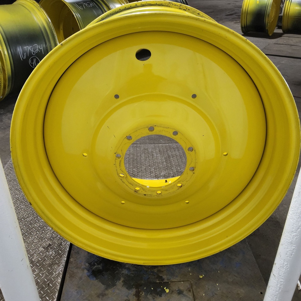 28"W x 46"D, John Deere Yellow 10-Hole Formed Plate , -14" Offset