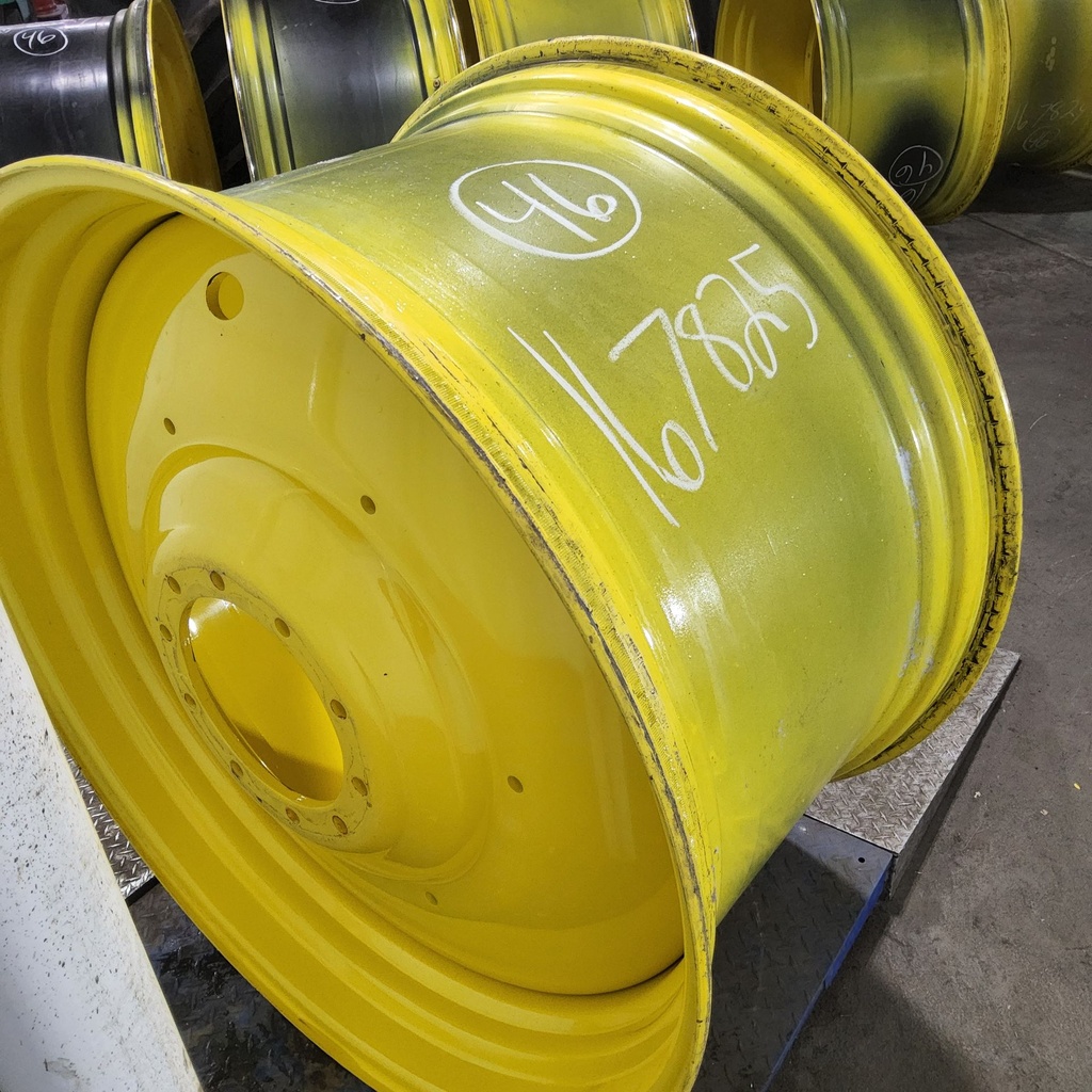 28"W x 46"D, John Deere Yellow 10-Hole Formed Plate , -14" Offset