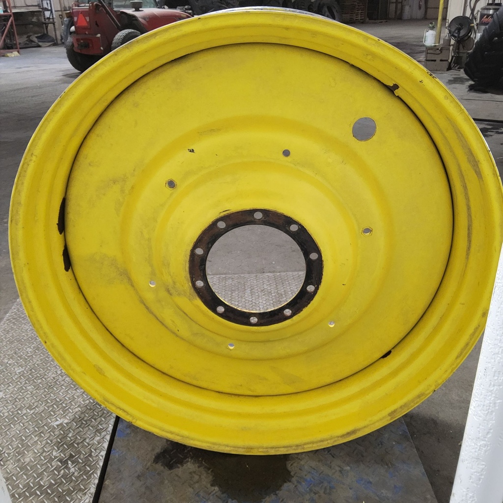 15"W x 50"D, John Deere Yellow 10-Hole Formed Plate , -6.38" Offset
