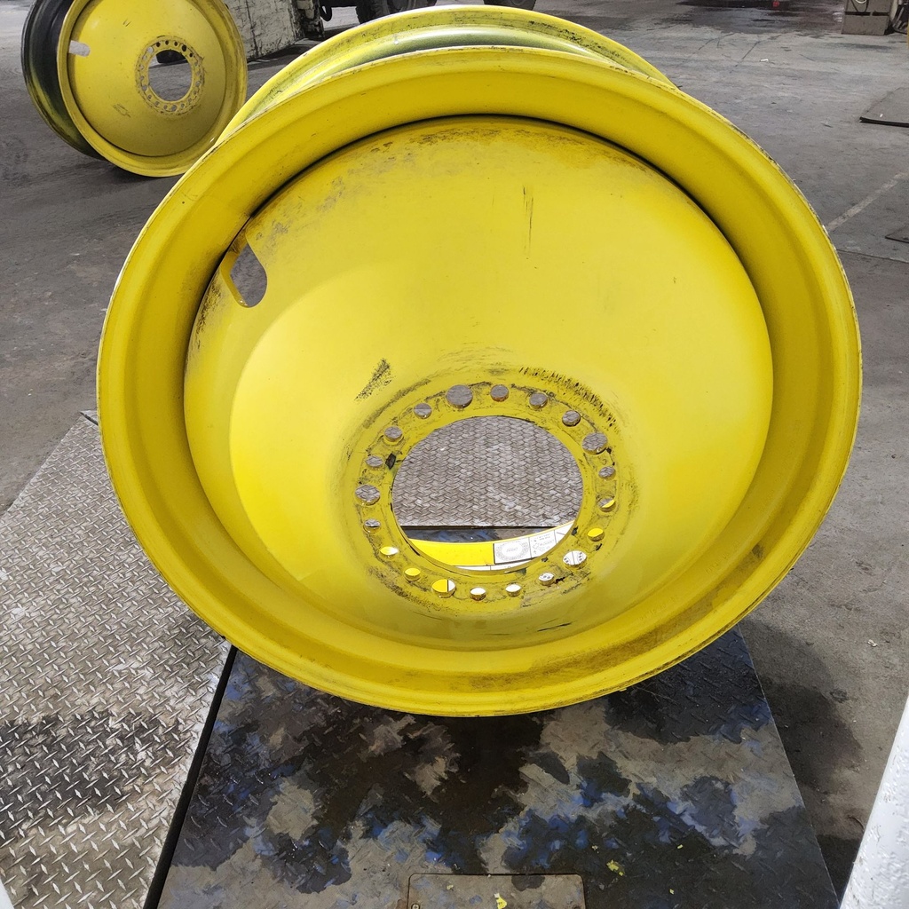18"W x 42"D, John Deere Yellow 20-Hole Dolly Dual , -15.12" Offset