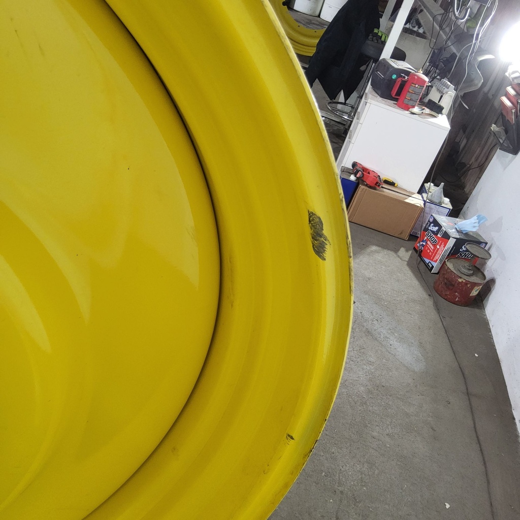 15"W x 50"D, John Deere Yellow 10-Hole Formed Plate , -6.62" Offset