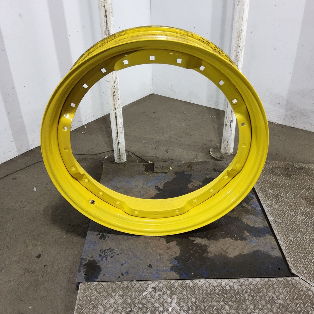 10"W x 38"D, John Deere Yellow 12-Hole Waffle Wheel (Groups of 3 bolts)