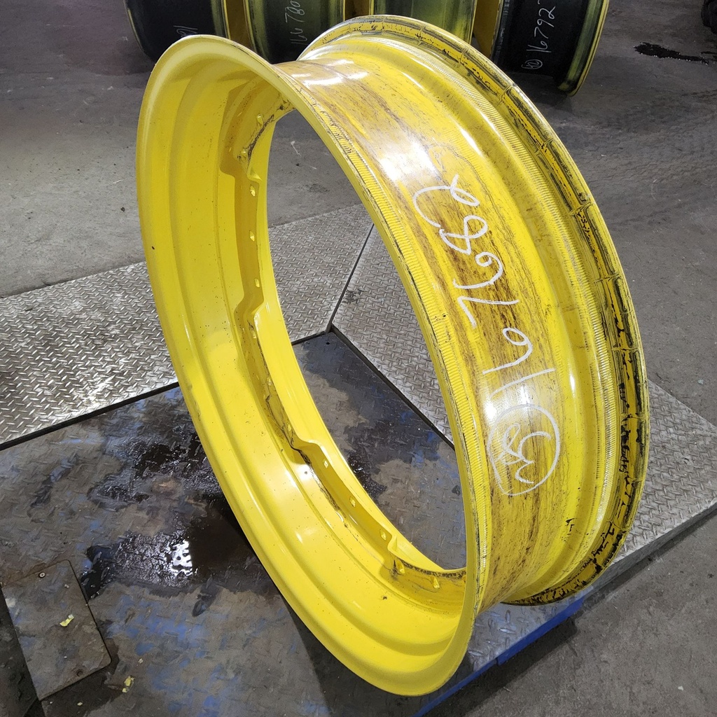 10"W x 38"D, John Deere Yellow 12-Hole Waffle Wheel (Groups of 3 bolts)