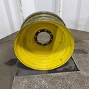15"W x 30"D, John Deere Yellow 8-Hole Formed Plate , 4.5" Offset