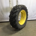 480/70R34 Michelin OmniBib R-1W on John Deere Yellow 8-Hole Waffle Wheel (Groups of 2 bolts) 30%