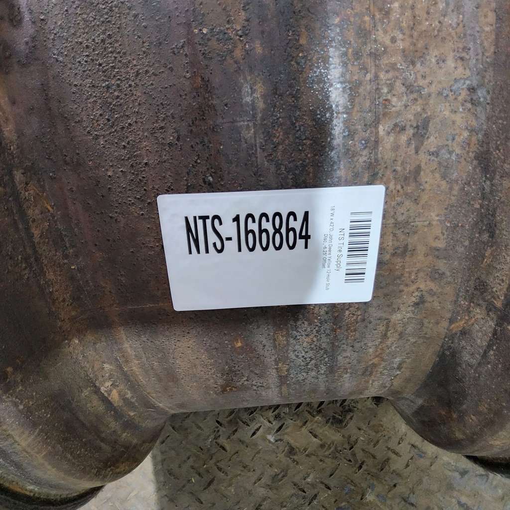 18"W x 42"D, John Deere Yellow 12-Hole Stub Disc , -6.25" Offset