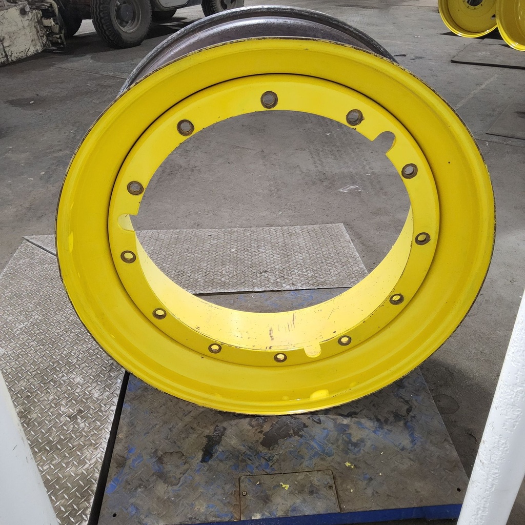 18"W x 42"D, John Deere Yellow 12-Hole Stub Disc , -6.25" Offset
