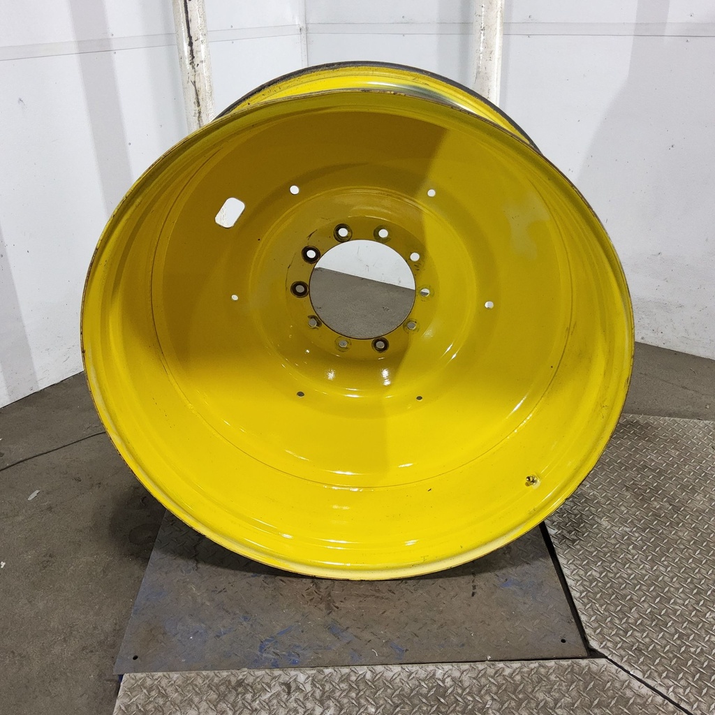 18"W x 42"D, John Deere Yellow 10-Hole Formed Plate , -9.12" Offset