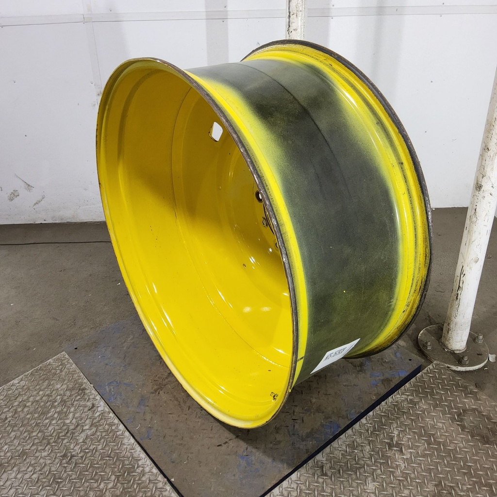 18"W x 42"D, John Deere Yellow 10-Hole Formed Plate , -9.12" Offset