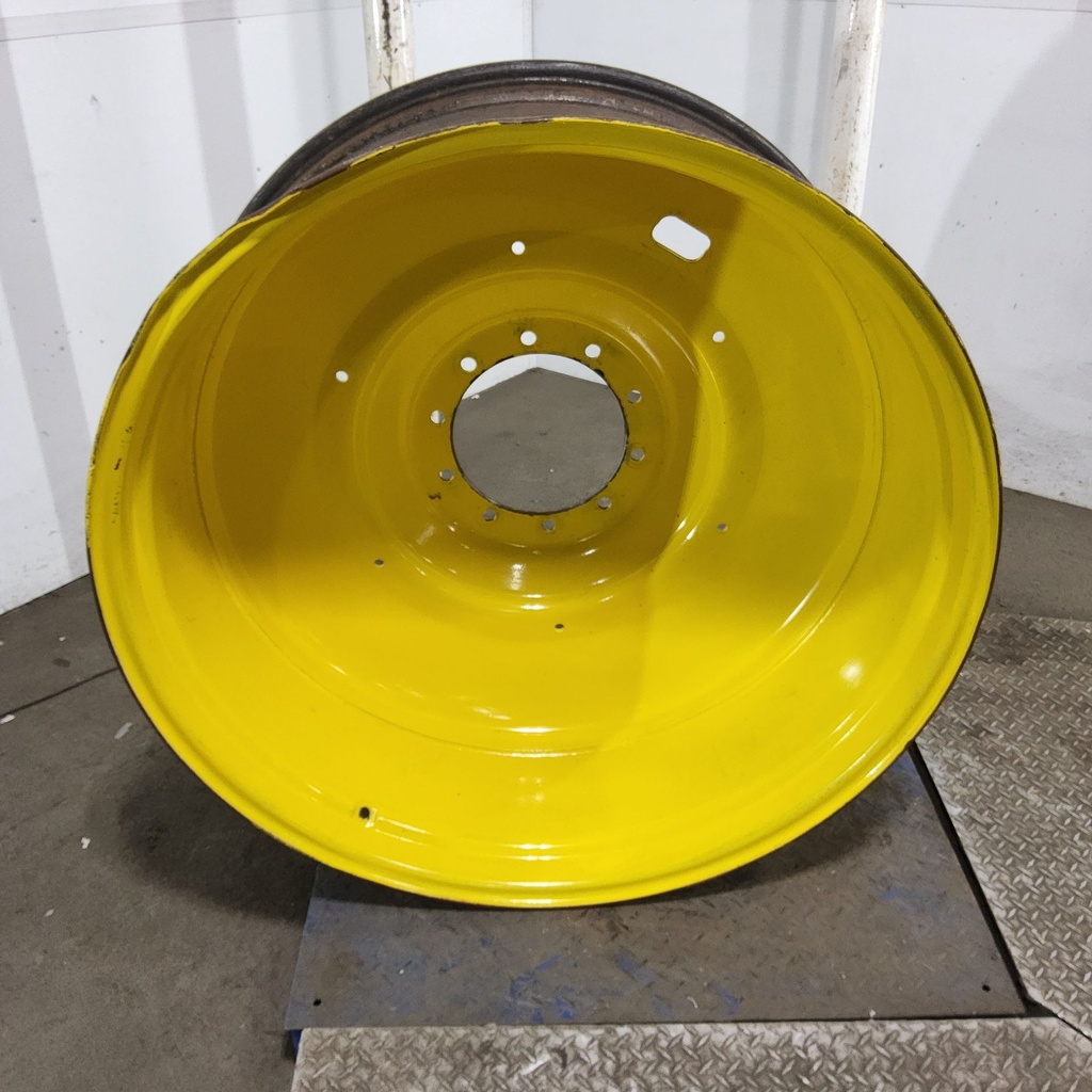 18"W x 42"D, John Deere Yellow 10-Hole Formed Plate , -9.25" Offset