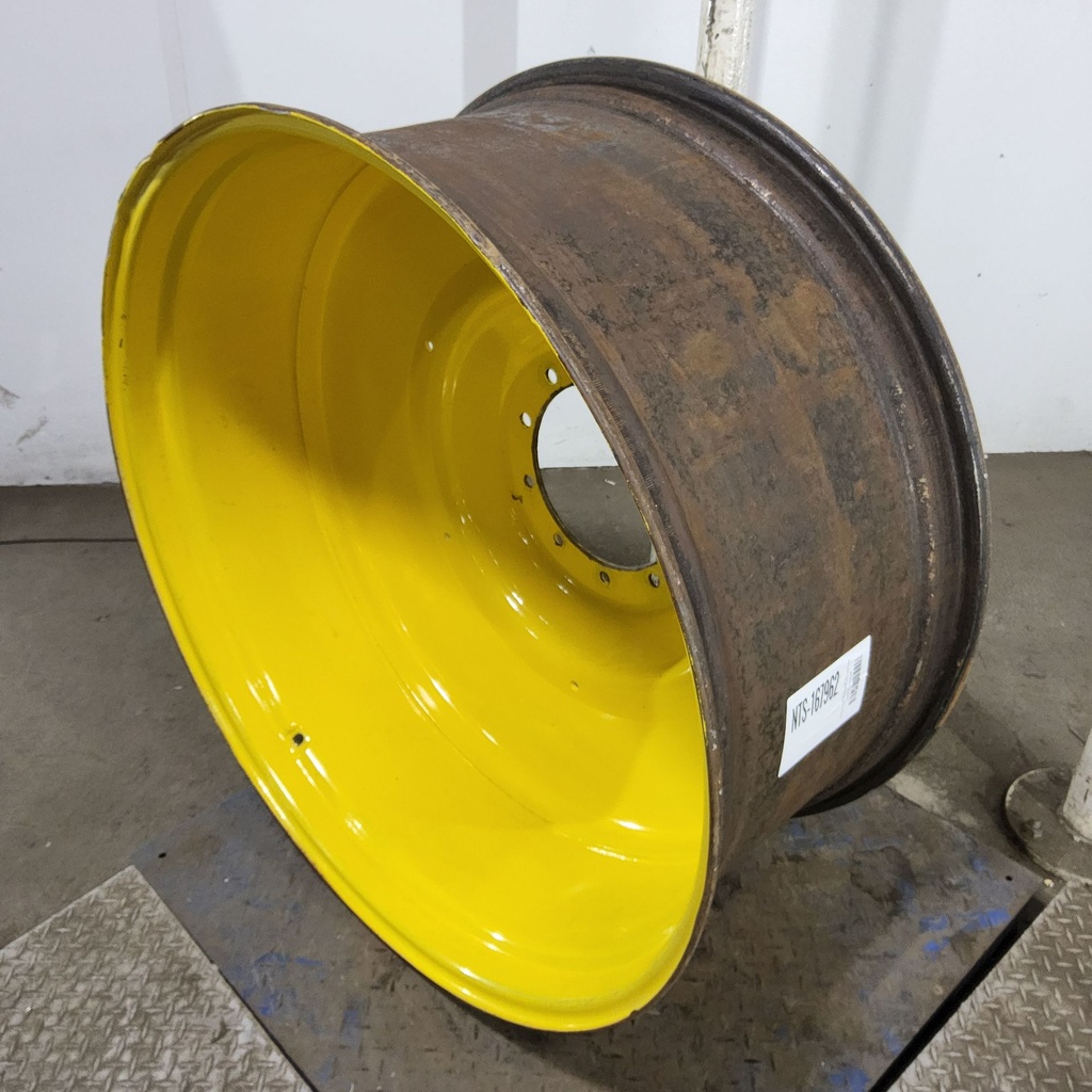 18"W x 42"D, John Deere Yellow 10-Hole Formed Plate , -9.25" Offset