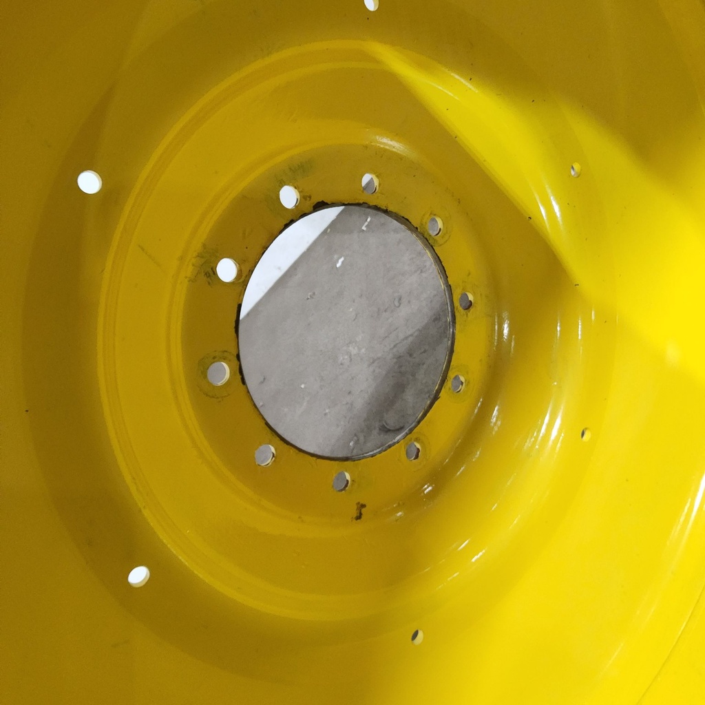 18"W x 42"D, John Deere Yellow 10-Hole Formed Plate , -9.25" Offset