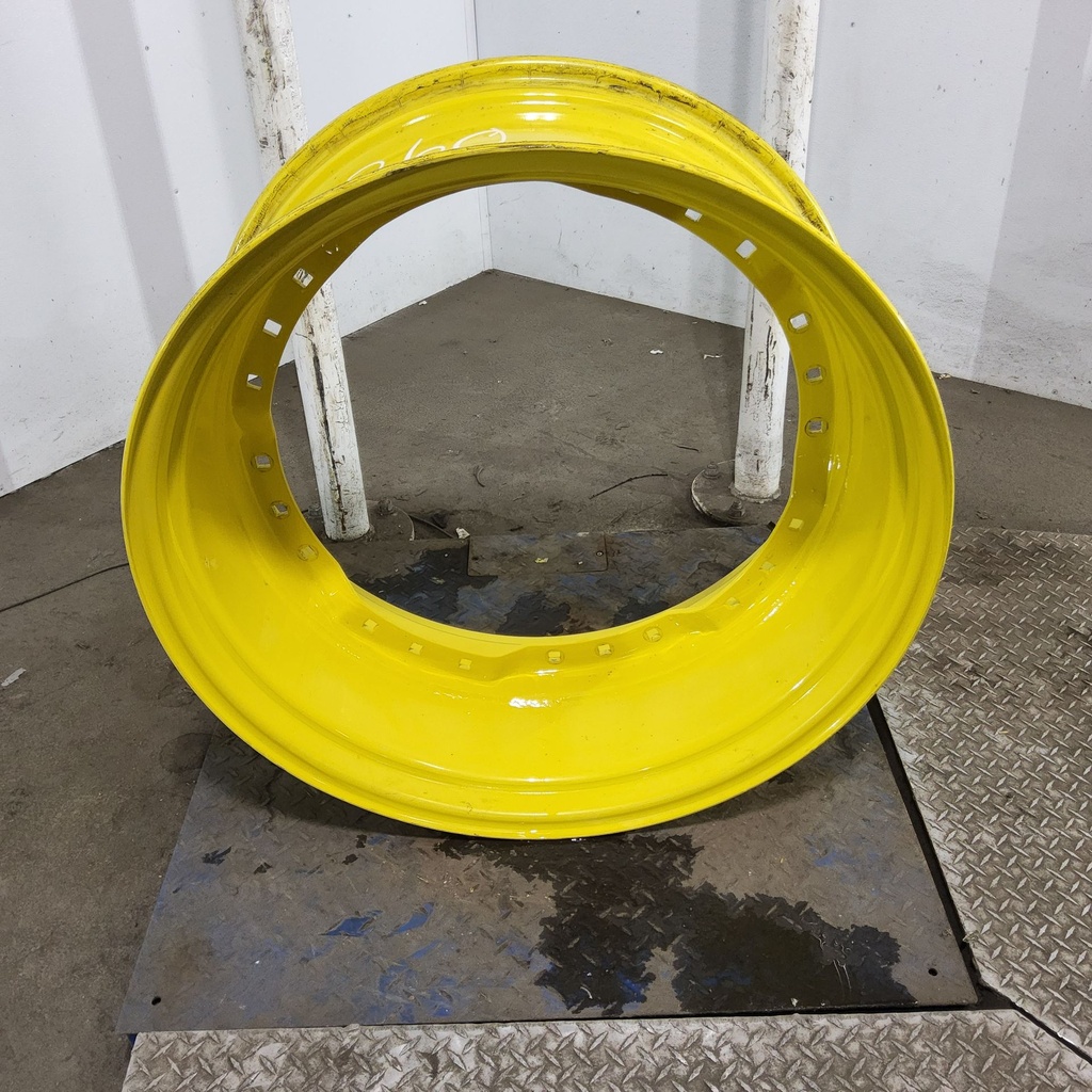 15"W x 34"D, John Deere Yellow 12-Hole Waffle Wheel (Groups of 3 bolts)