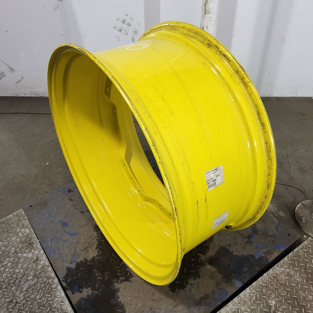 15"W x 34"D, John Deere Yellow 12-Hole Waffle Wheel (Groups of 3 bolts)