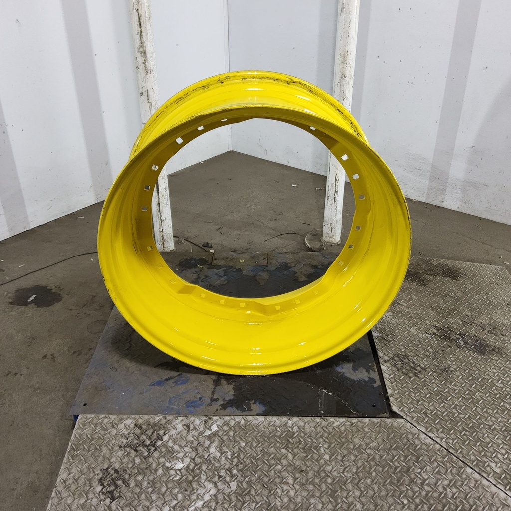 15"W x 34"D, John Deere Yellow 12-Hole Waffle Wheel (Groups of 3 bolts)