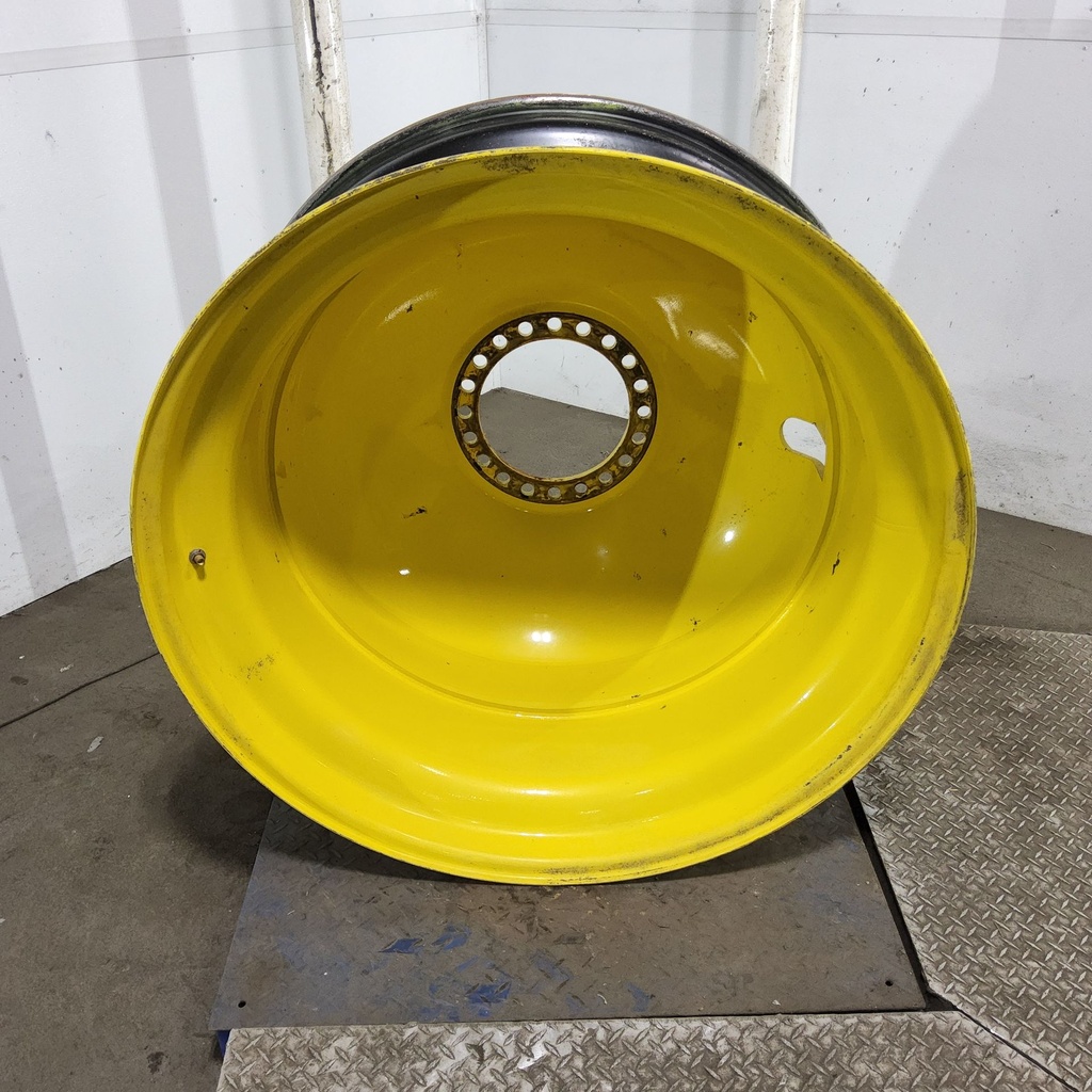 18"W x 42"D, John Deere Yellow 20-Hole Dolly Dual , -15.12" Offset