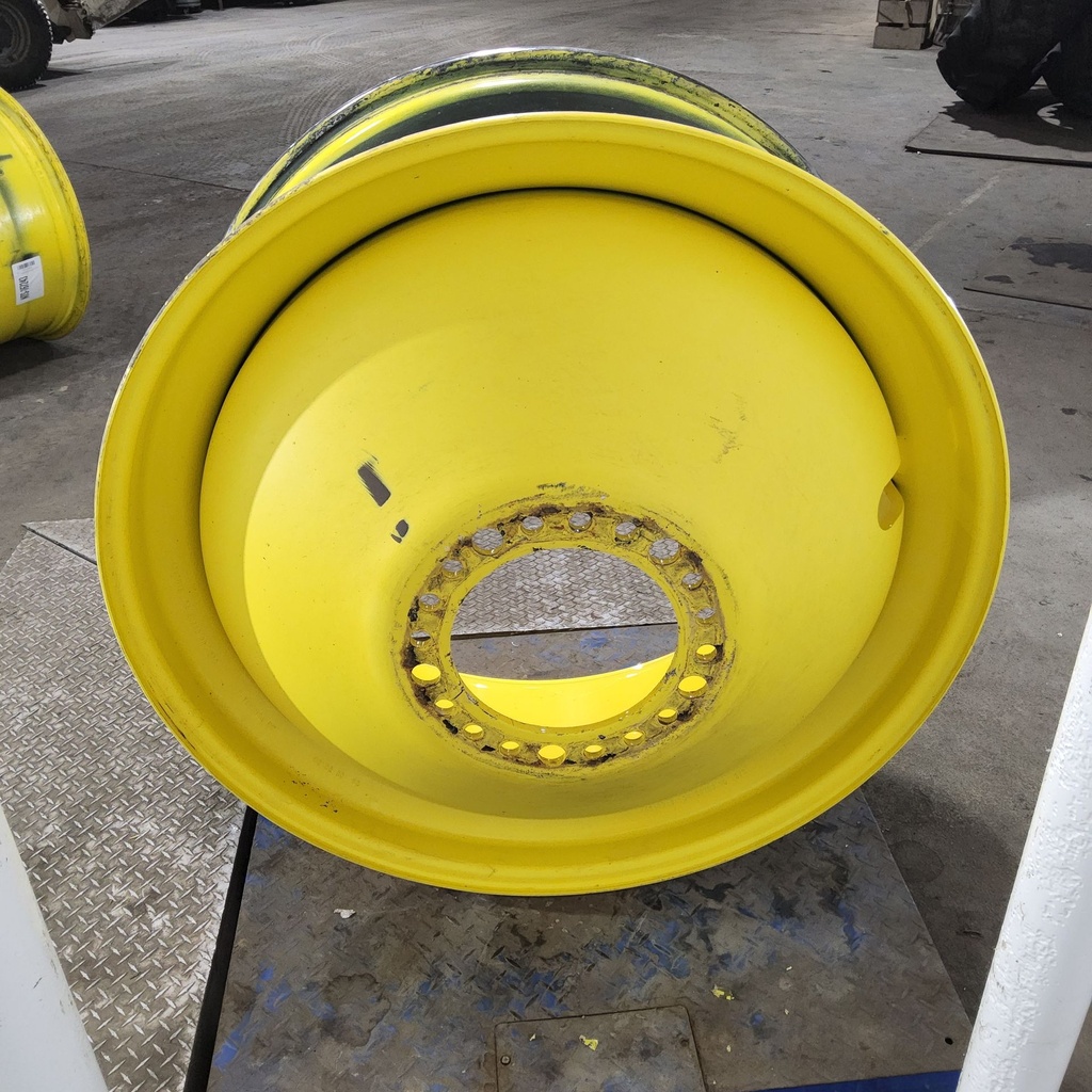 18"W x 42"D, John Deere Yellow 20-Hole Dolly Dual , -15.12" Offset