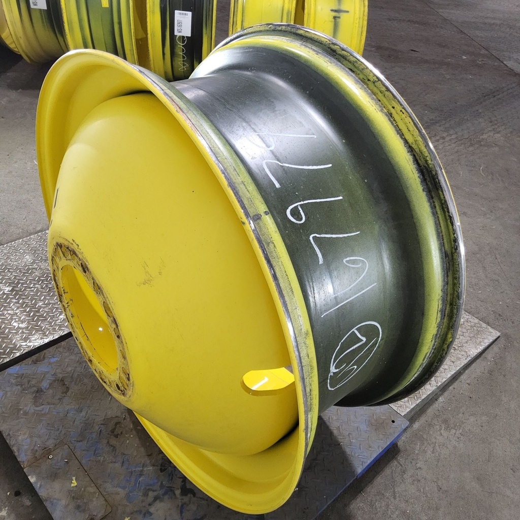 18"W x 42"D, John Deere Yellow 20-Hole Dolly Dual , -15.12" Offset