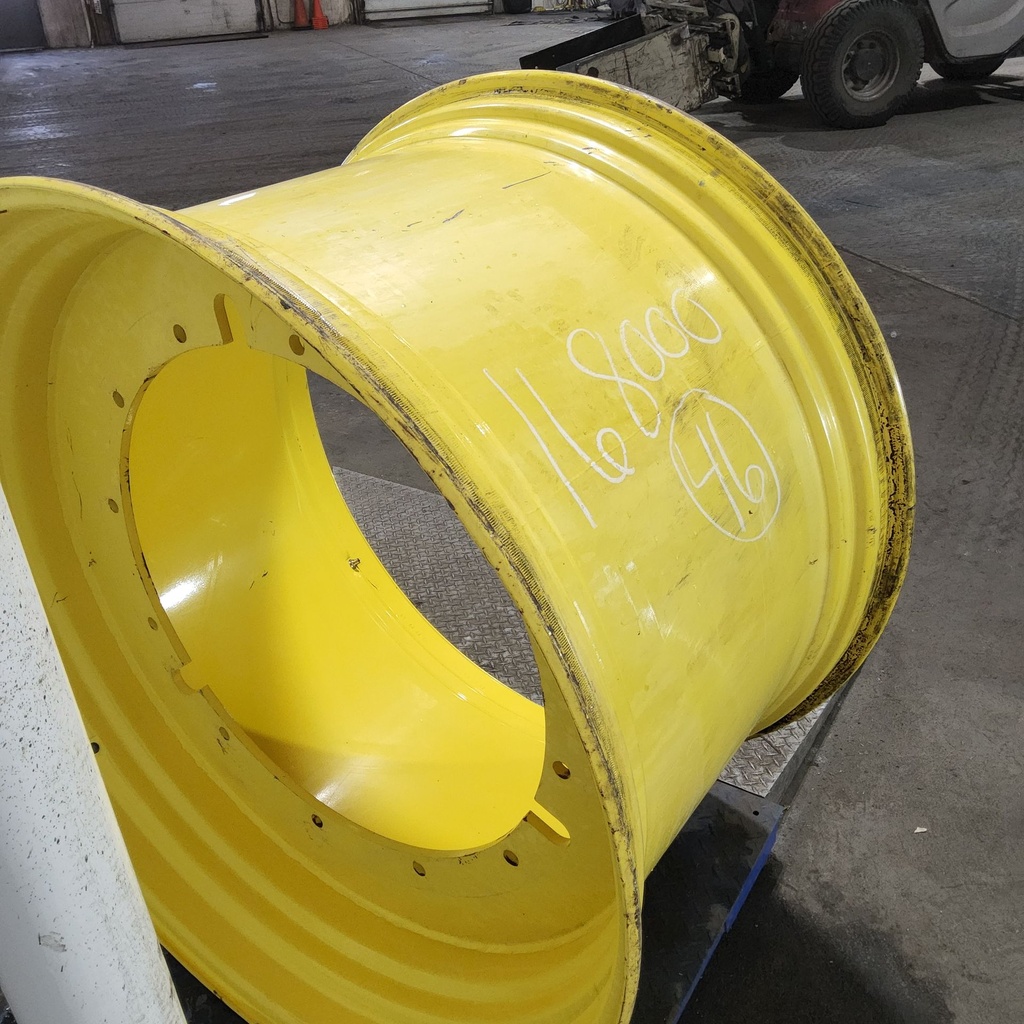 30"W x 46"D, John Deere Yellow 12-Hole Stub Disc Sprayer , -7.88" Offset