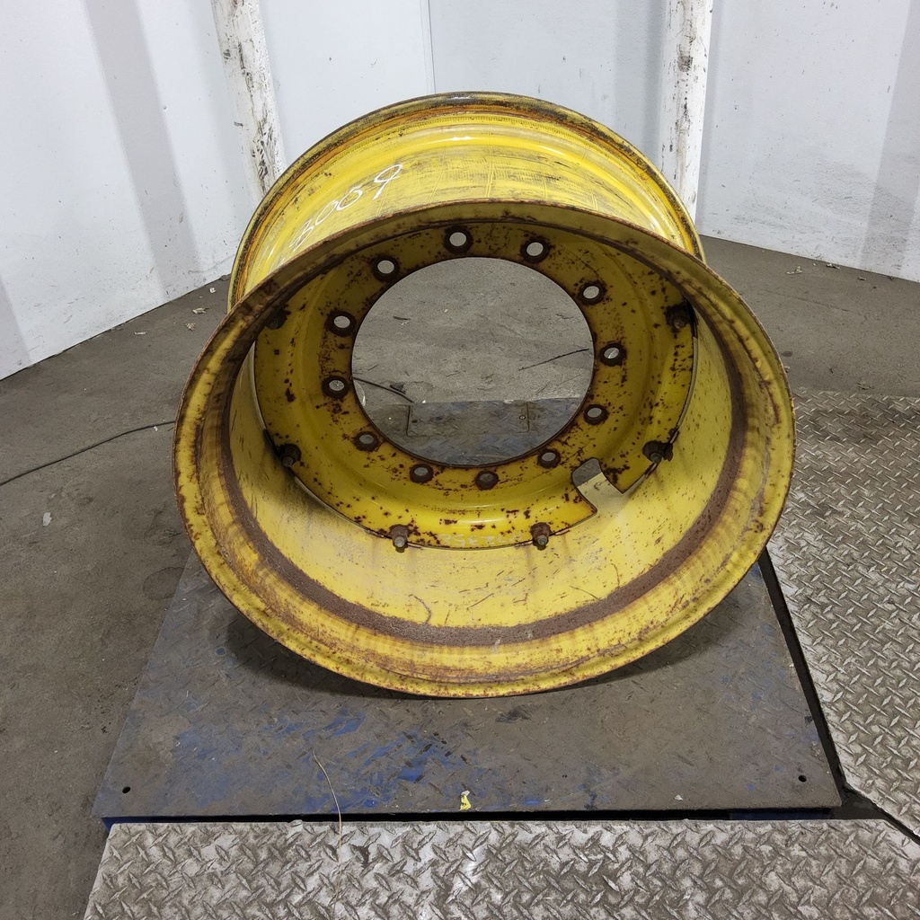 15"W x 28"D, John Deere Yellow 8-Hole Rim with Clamp/Loop Style