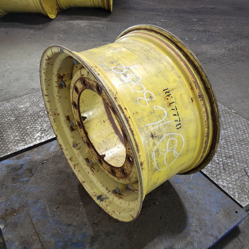 15"W x 28"D, John Deere Yellow 8-Hole Rim with Clamp/Loop Style