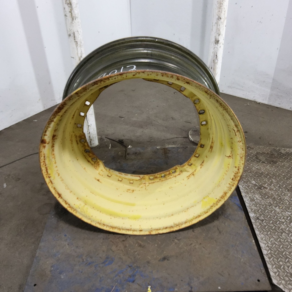 15"W x 30"D, John Deere Yellow 12-Hole Waffle Wheel (Groups of 3 bolts)