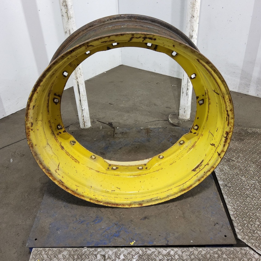 13"W x 34"D, John Deere Yellow 8-Hole Waffle Wheel (Groups of 2 Bolts)