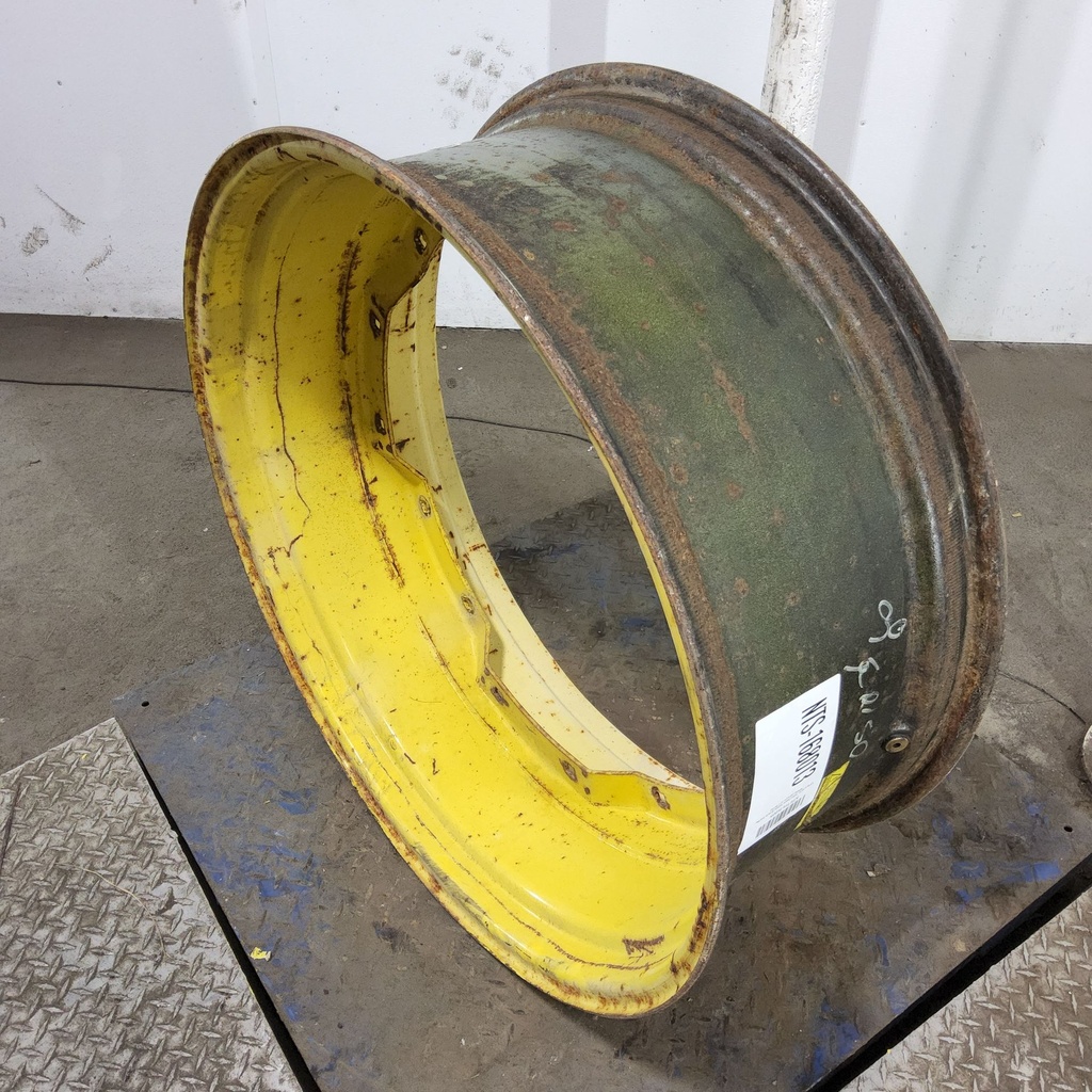 13"W x 34"D, John Deere Yellow 8-Hole Waffle Wheel (Groups of 2 Bolts)