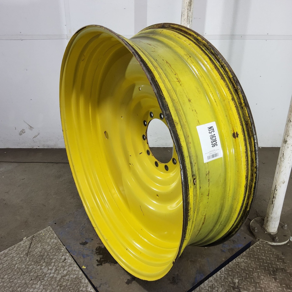 15"W x 50"D, John Deere Yellow 10-Hole Formed Plate , -6.88" Offset