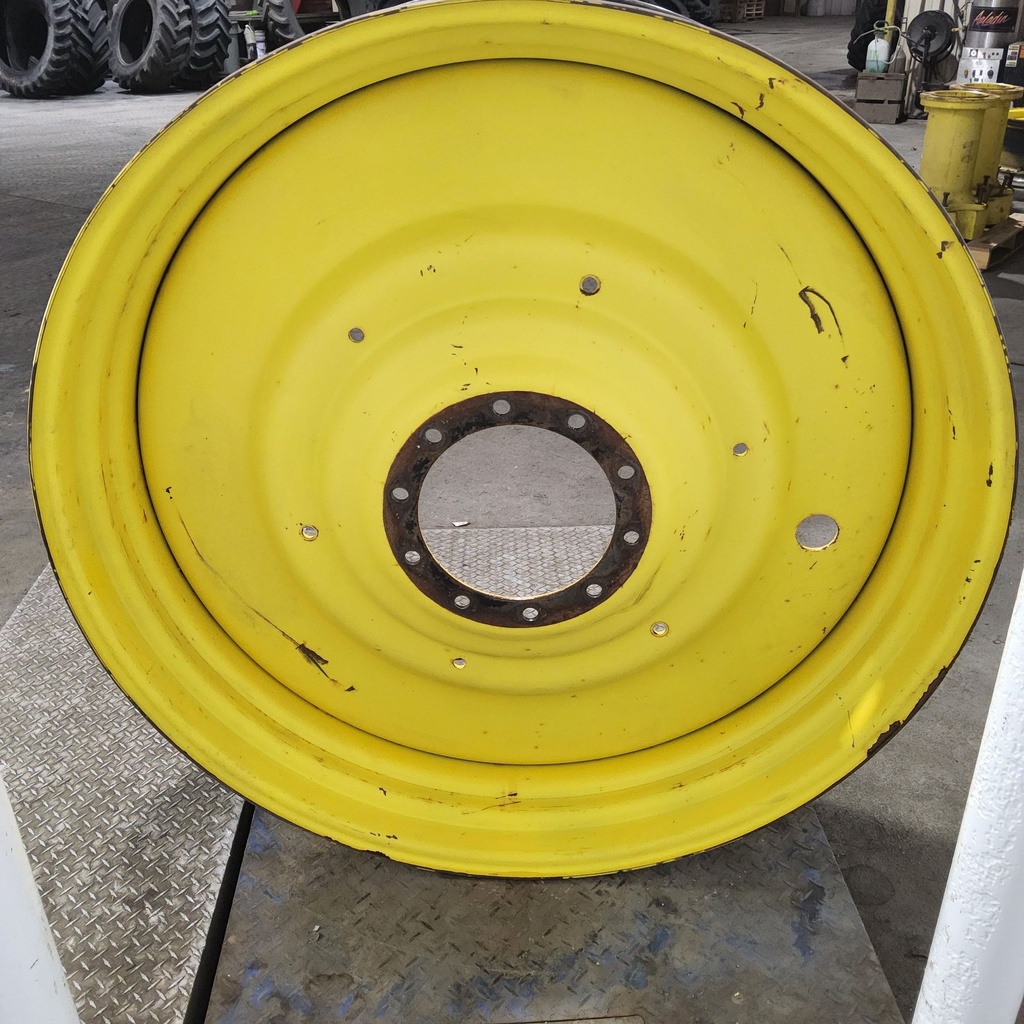 15"W x 50"D, John Deere Yellow 10-Hole Formed Plate , -6.88" Offset