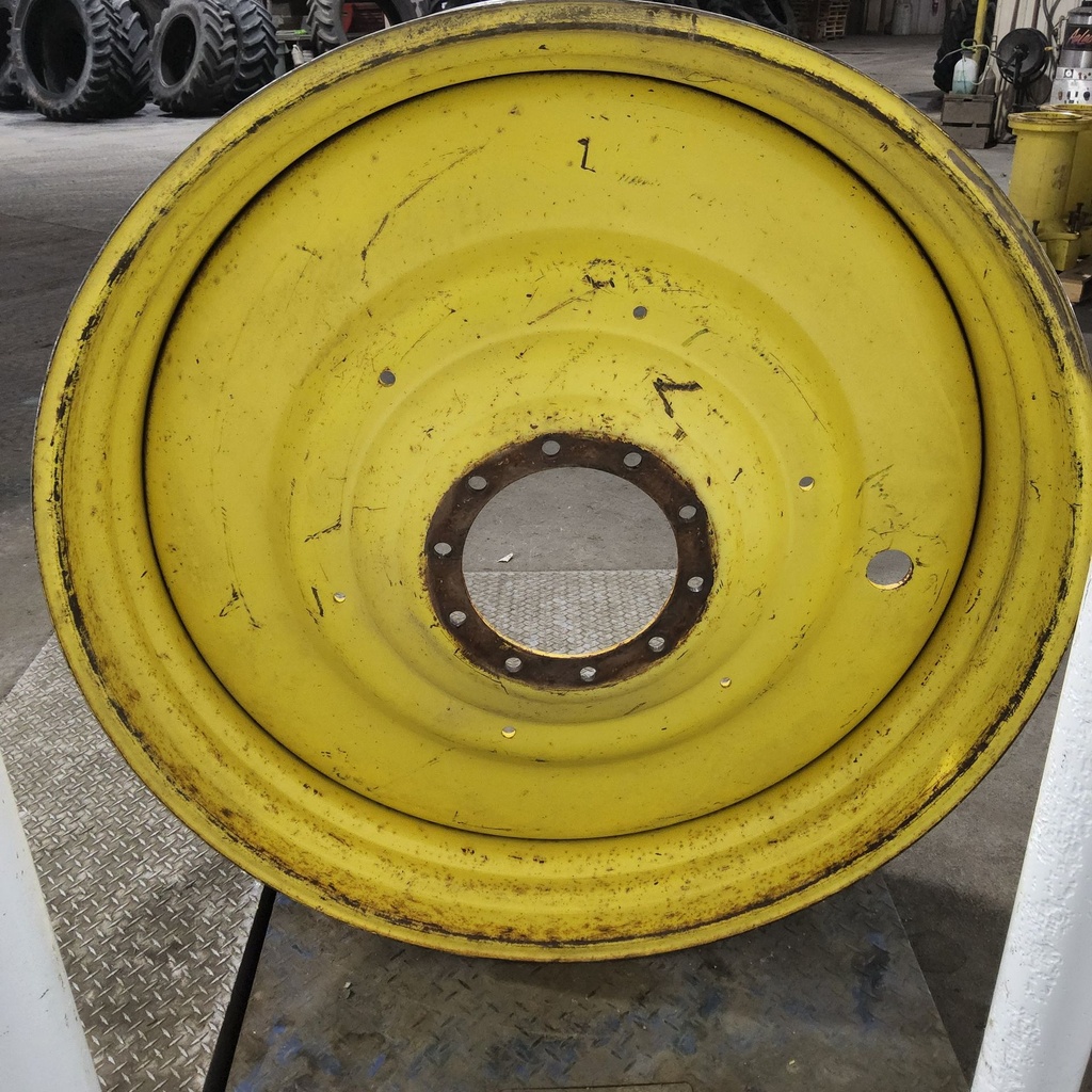 15"W x 50"D, John Deere Yellow 10-Hole Formed Plate , -6.75" Offset