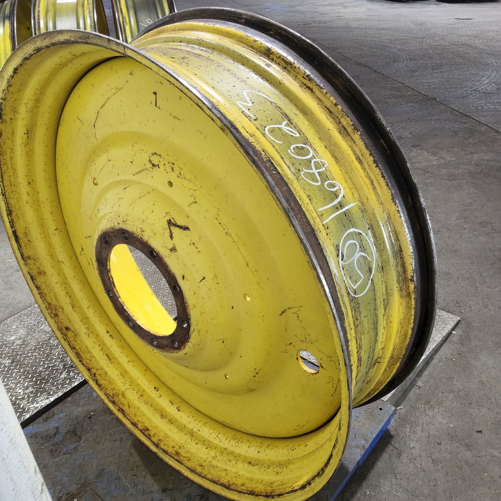 15"W x 50"D, John Deere Yellow 10-Hole Formed Plate , -6.75" Offset