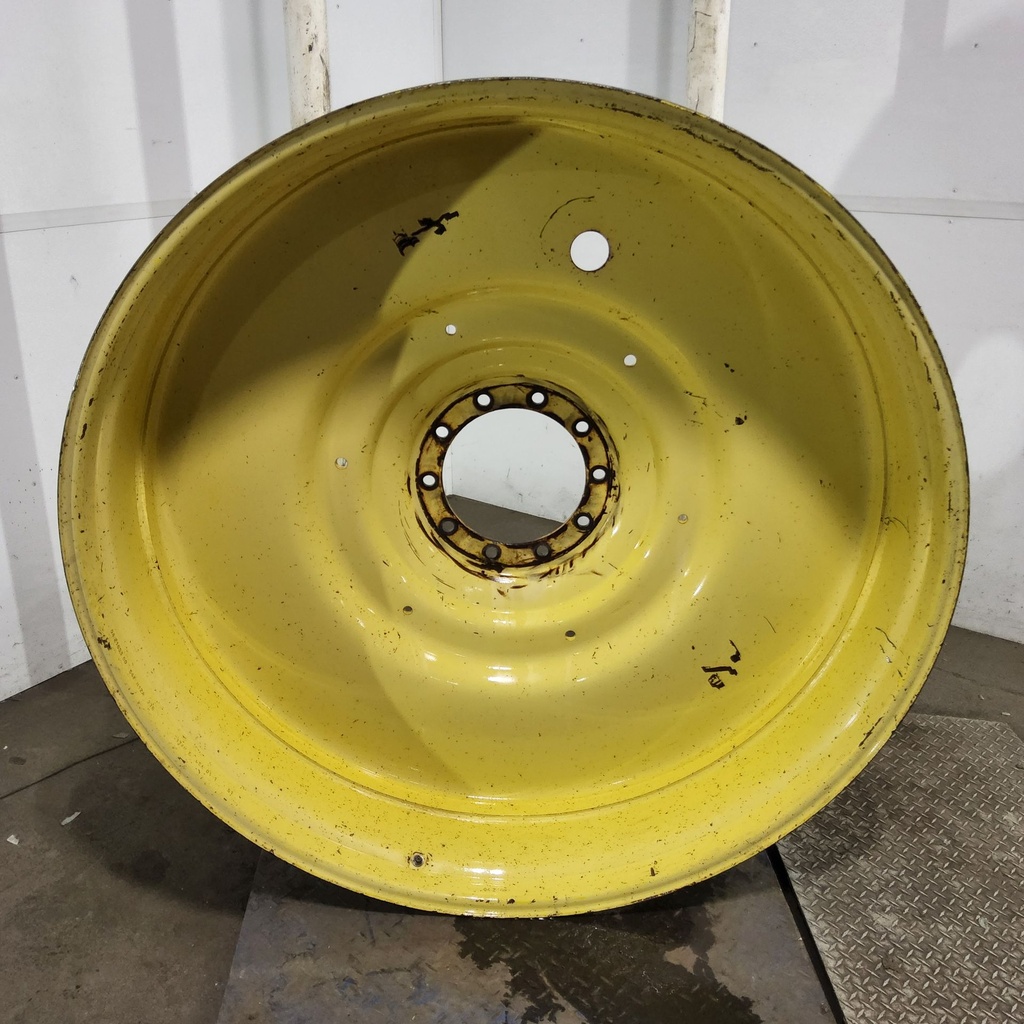 12"W x 54"D, John Deere Yellow 10-Hole Formed Plate , -9.25" Offset