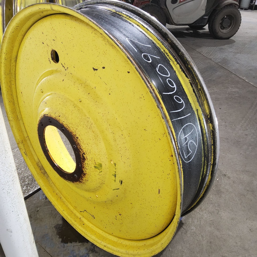 12"W x 54"D, John Deere Yellow 10-Hole Formed Plate , -9.25" Offset