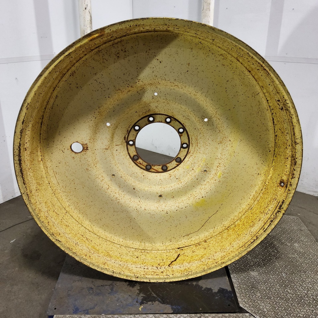 12"W x 54"D, John Deere Yellow 10-Hole Formed Plate , -9.25" Offset
