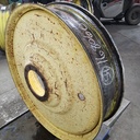 12"W x 54"D, John Deere Yellow 10-Hole Formed Plate , -9.25" Offset