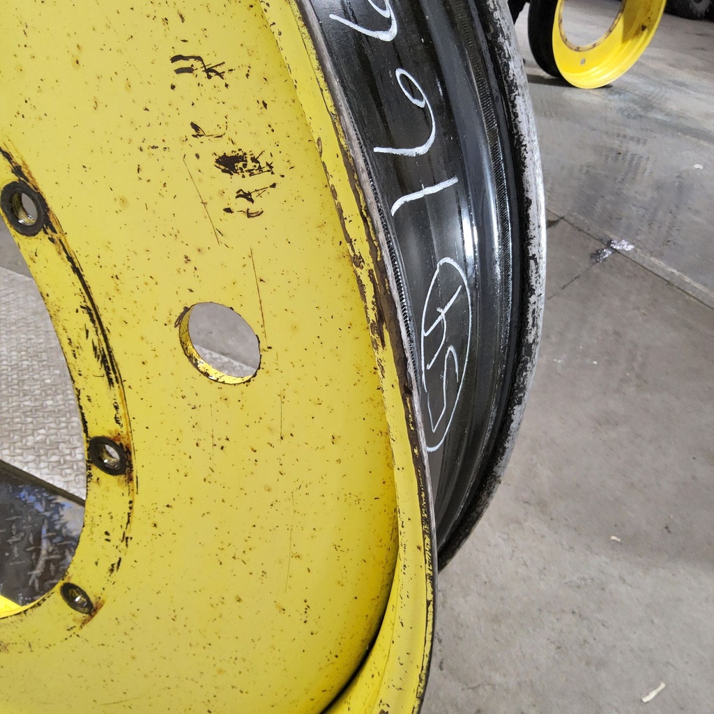 12"W x 54"D, John Deere Yellow 12-Hole Stub Disc , -3.25" Offset