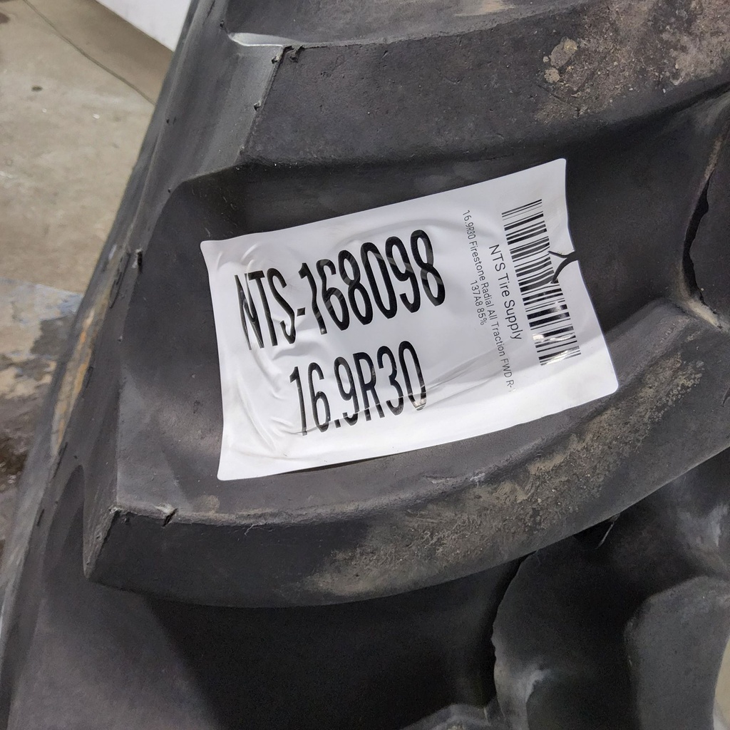 16.9R30 Firestone Radial All Traction FWD R-1 137A8 85%