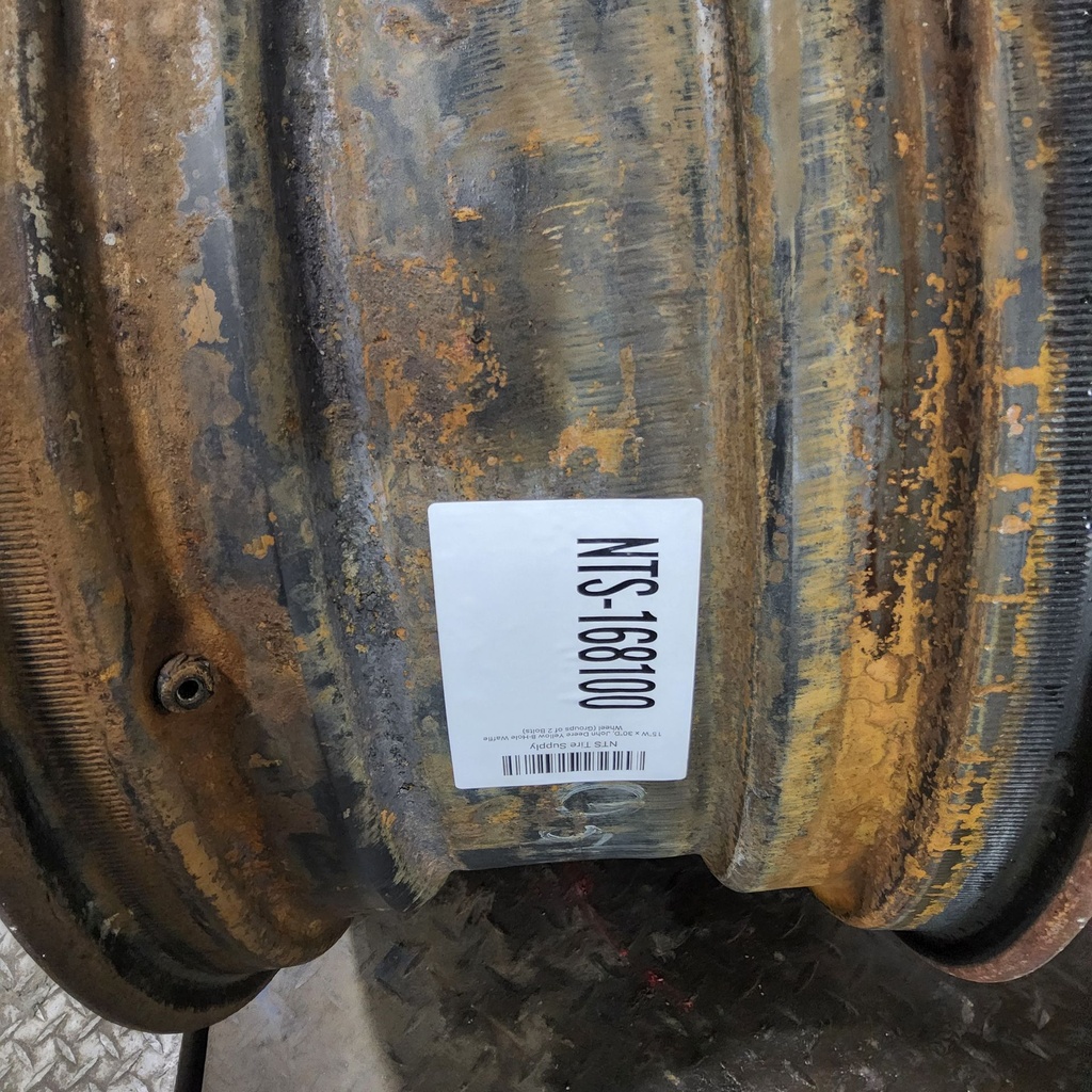 15"W x 30"D, John Deere Yellow 8-Hole Waffle Wheel (Groups of 2 Bolts)