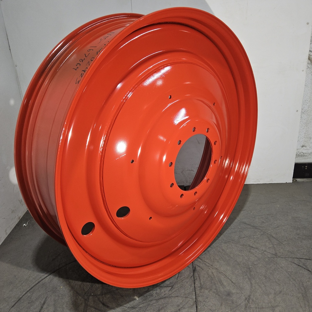 13"W x 50"D, Fendt/Agco Red 10-Hole Formed Plate , -10" Offset