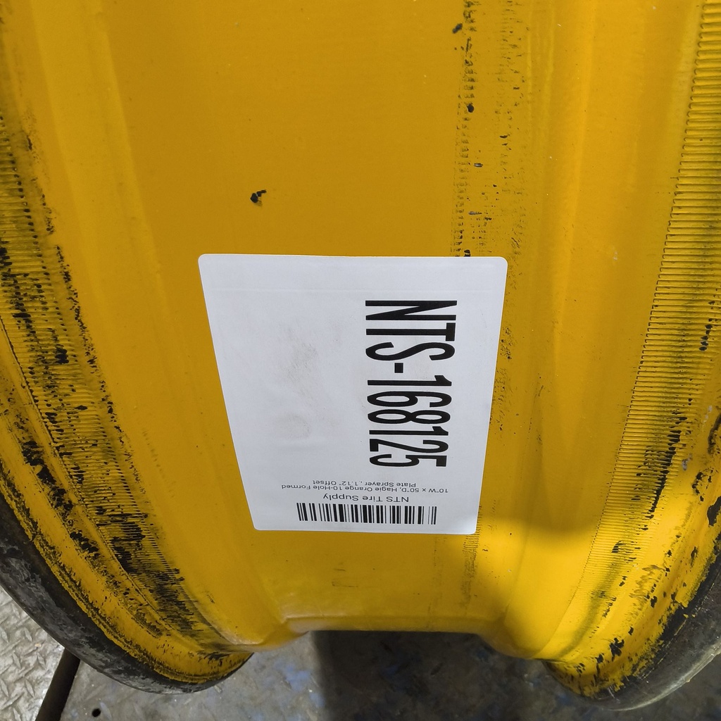 10"W x 50"D, Hagie Orange 10-Hole Formed Plate Sprayer , 1.12" Offset