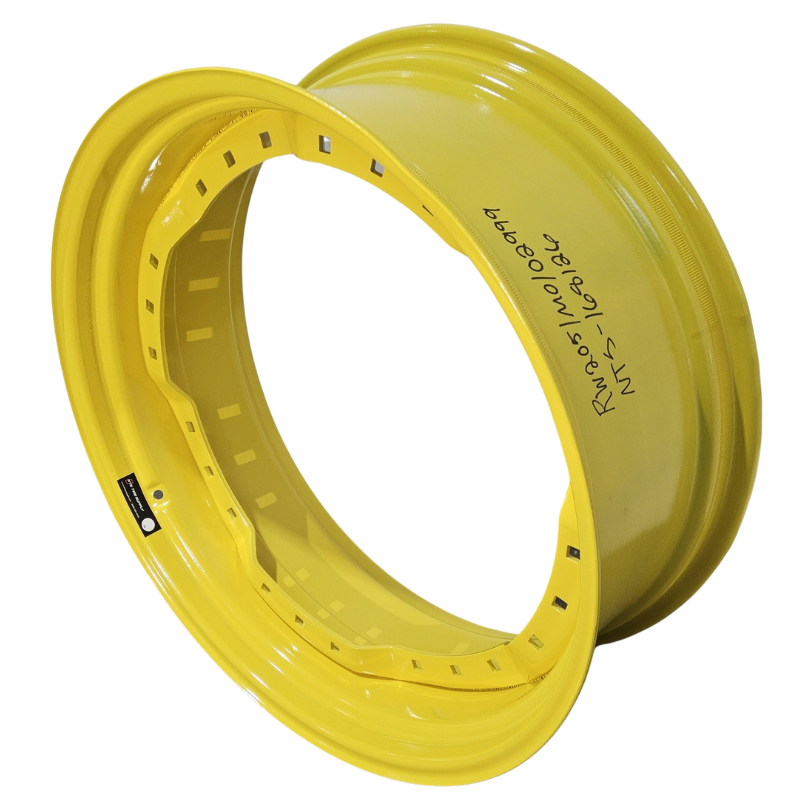 13"W x 34"D, John Deere Yellow 12-Hole Waffle Wheel (Groups of 3 bolts)